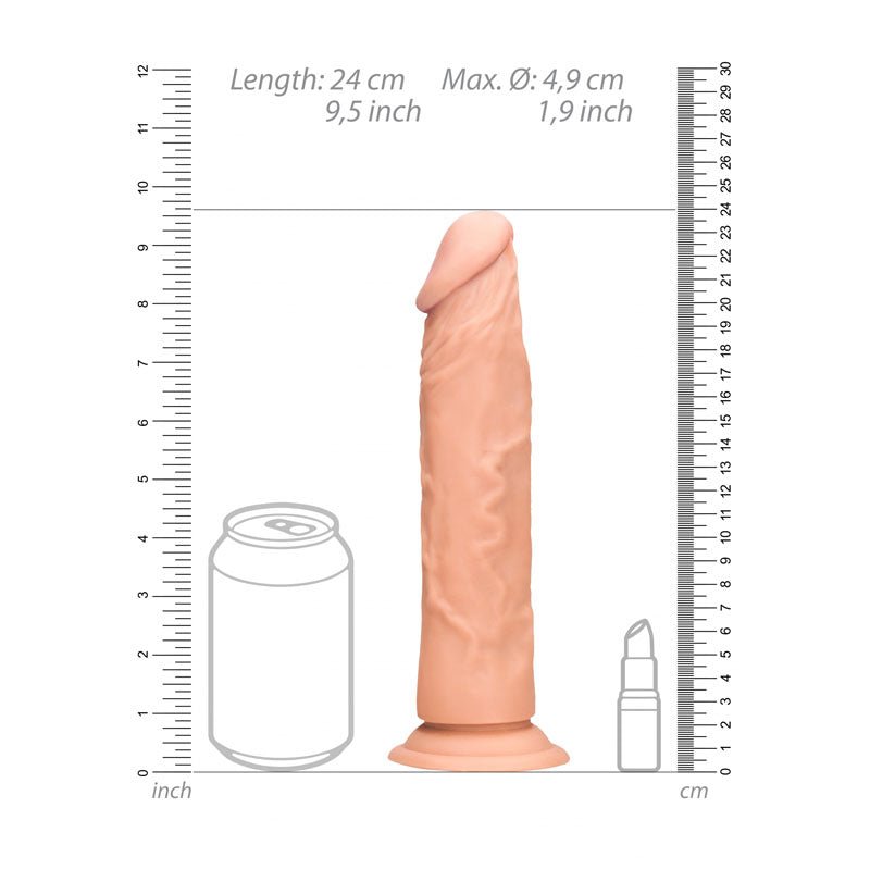 REALROCK 9'' Realistic Dildo - Flesh 22.9 cm Dong - silkandsin