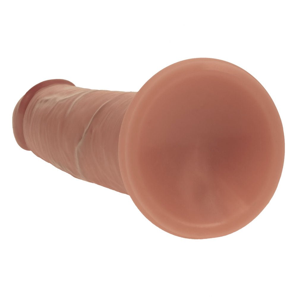 REALROCK Dual Density 7'' Sliding Skin Silicone Dildo - Tan - Tan 15.2 cm Sliding Skin Dildo - Silk and Sin