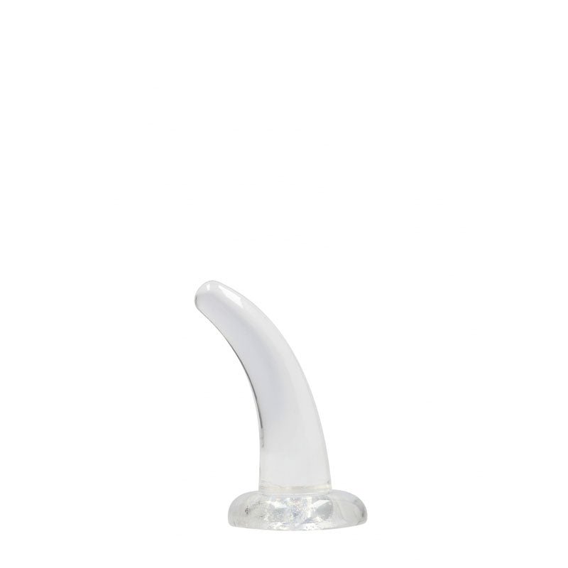 REALROCK Non Realistic Dildo With Suction Cup - 11.5 cm - Clear 11.5 cm Curved Pegging Dong - silkandsin