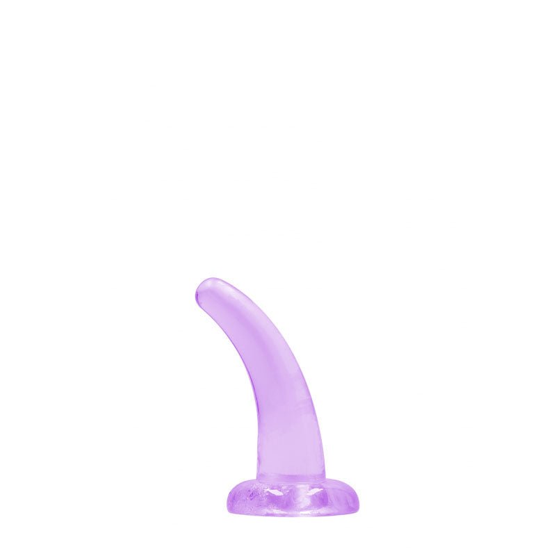 REALROCK Non Realistic Dildo With Suction Cup - 11.5 cm - Purple 11.5 cm Curved Pegging Dong - silkandsin
