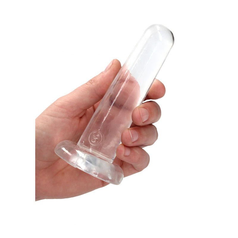 REALROCK Non Realistic Dildo With Suction Cup - 13.5 cm - Clear 13.5 cm Dong - silkandsin