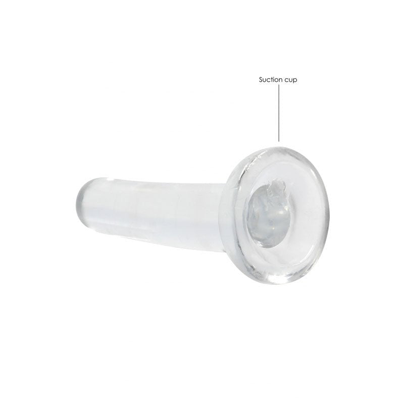 REALROCK Non Realistic Dildo With Suction Cup - 13.5 cm - Clear 13.5 cm Dong - silkandsin