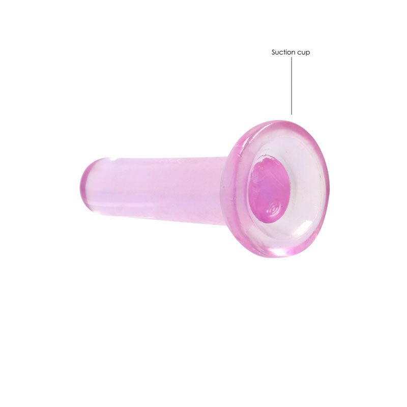REALROCK Non Realistic Dildo With Suction Cup - 13.5 cm - Pink 13.5 cm Dong - silkandsin