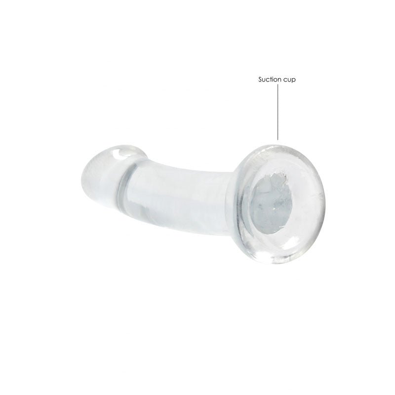 REALROCK Non Realistic Dildo With Suction Cup - 17 cm - Clear 17 cm Dong - silkandsin