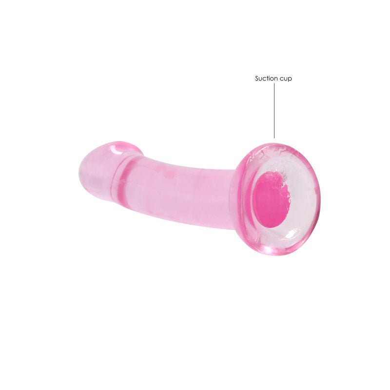 REALROCK Non Realistic Dildo With Suction Cup - 17 cm - Pink 17 cm Dong - silkandsin