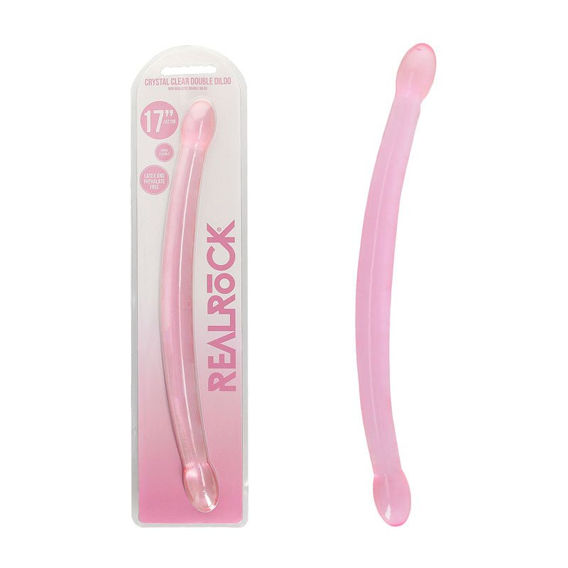 REALROCK Non Realistic Double Dong 17'' - Pink 42 cm Double Dong - silkandsin