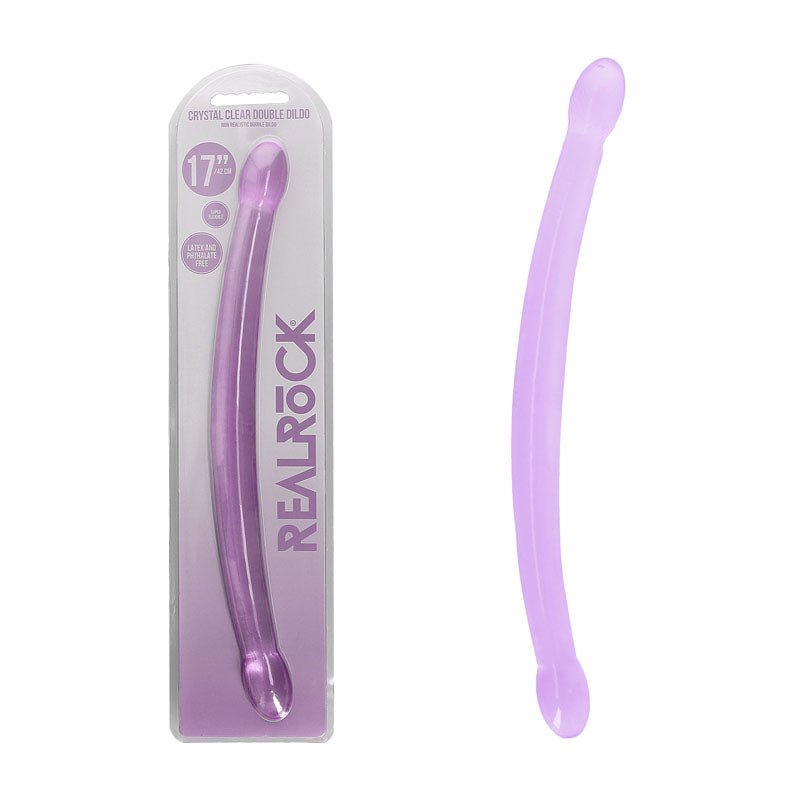 REALROCK Non Realistic Double Dong 17'' - Purple 42 cm Double Dong - silkandsin