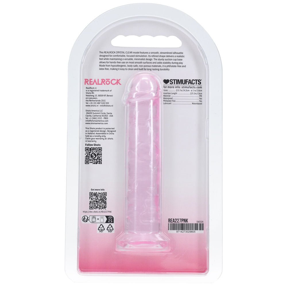 REALROCK Realistic 5'' Dildo - Pink - Pink 12.7 cm Dildo - Silk and Sin