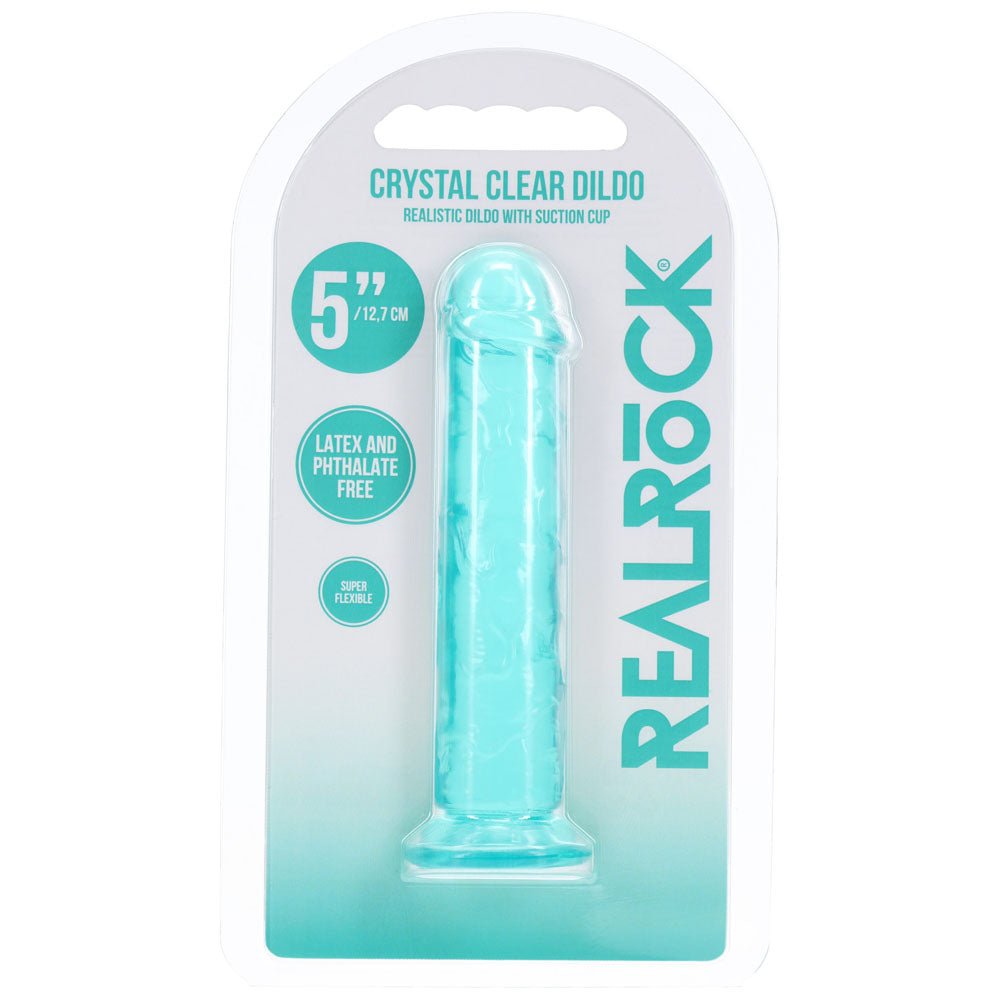 REALROCK Realistic 5'' Dildo - Turquoise - Turquoise 12.7 cm Dildo - Silk and Sin