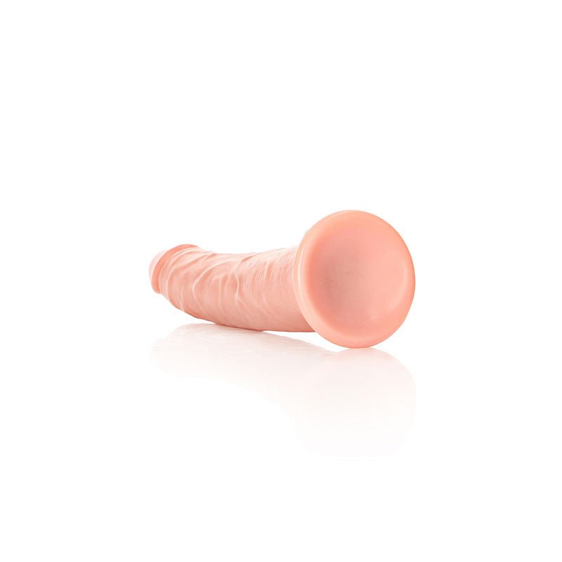 REALROCK Realistic Slim Dildo with Suction Cup - 18cm - Flesh 18 cm (7'') Dong - silkandsin