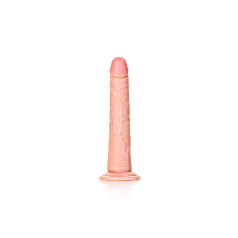 REALROCK Realistic Slim Dildo with Suction Cup - 20.5cm - Flesh 20.5 cm (8'') Dong - silkandsin