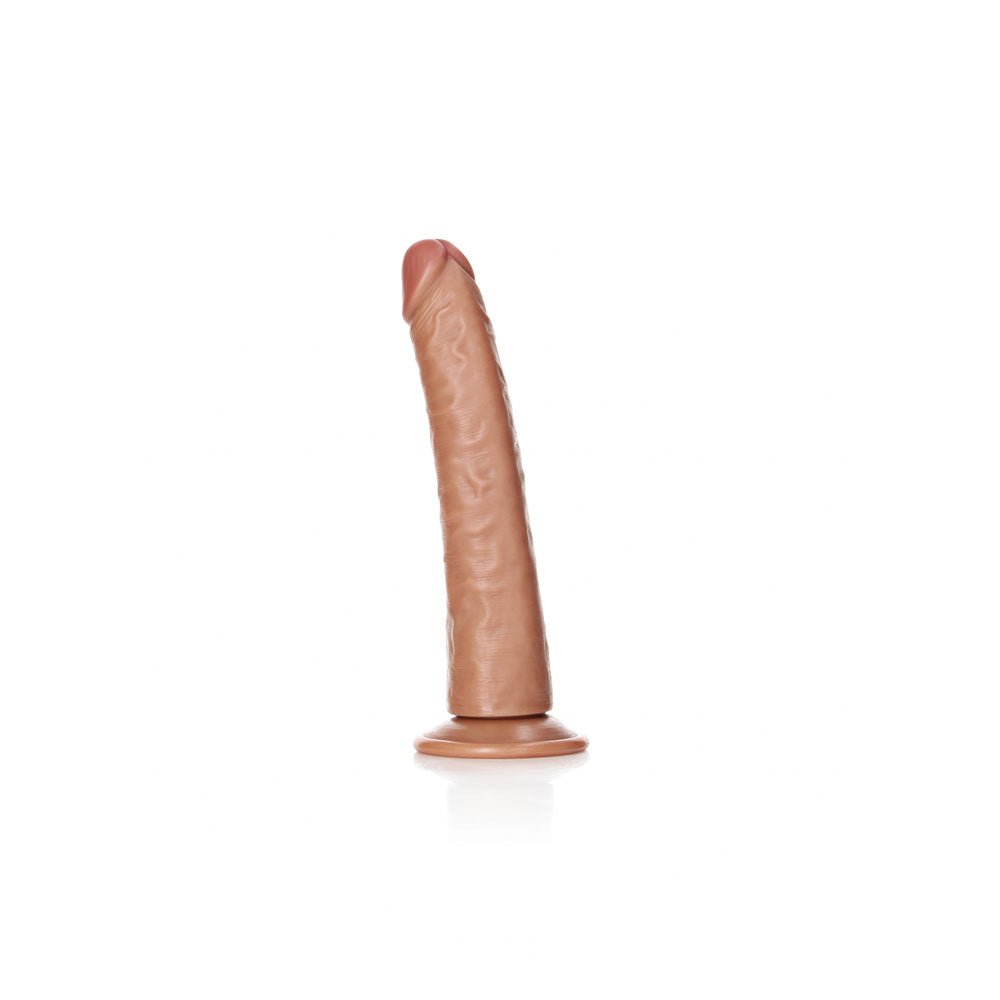 REALROCK Realistic Slim Dildo with Suction Cup - 20.5cm - Tan 20.5 cm (8'') Dong - silkandsin