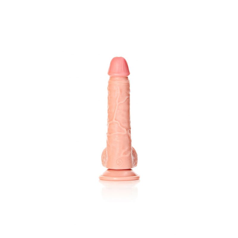 REALROCK Straight Realistic Dildo with Balls - 20.5 cm - Flesh 20.5 cm (8'') Dong - silkandsin