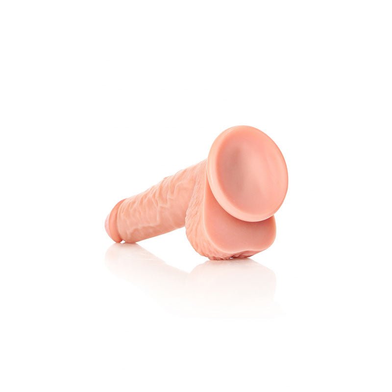 REALROCK Straight Realistic Dildo with Balls - 20.5 cm - Flesh 20.5 cm (8'') Dong - silkandsin