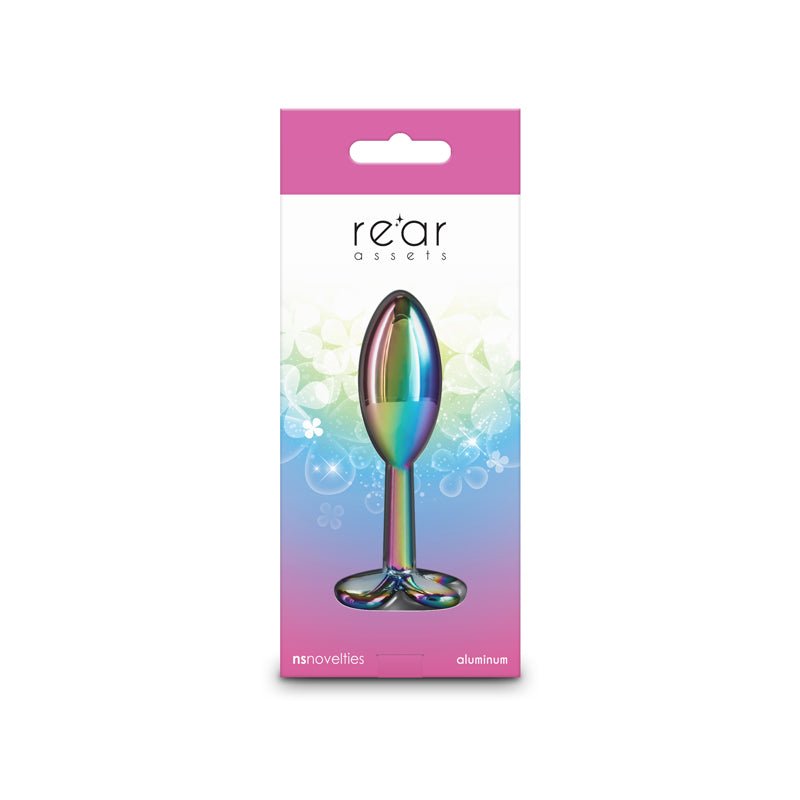 Rear Assets Clover - Multicolour - Multicoloured 9.2 cm Metallic Butt Plug - Silk and Sin