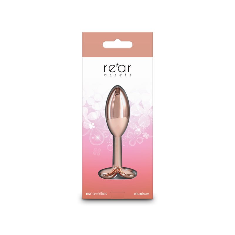 Rear Assets Clover - Rose Gold - Rose Gold 9.2 cm Metallic Butt Plug - Silk and Sin