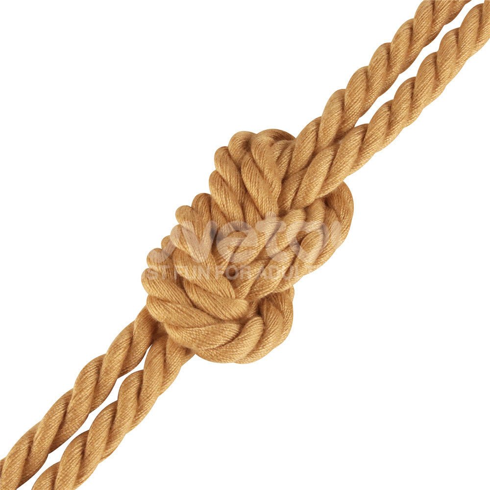 Rebellion Reign Bondage Rope - Natural - Natural Bondage Rope - 10 metre length - Silk and Sin