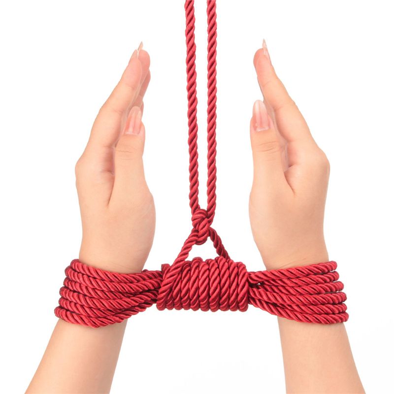 Rebellion Reign Crimson Silky Bondage Rope Red - Silk and Sin