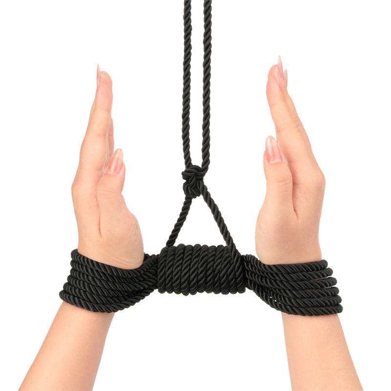 Rebellion Reign Ebony Silky Bondage Rope Black - Silk and Sin