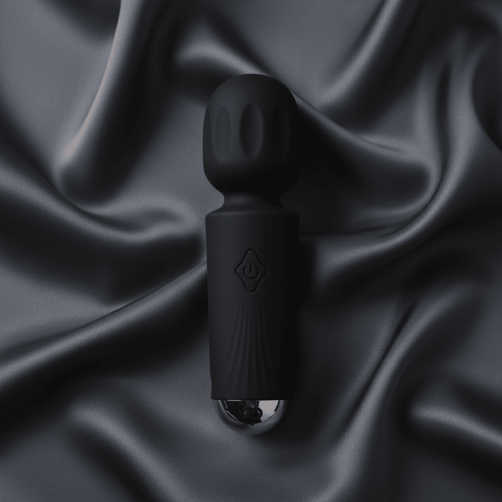 Rechargeable Mini Wand Black Tulip - Silk and Sin