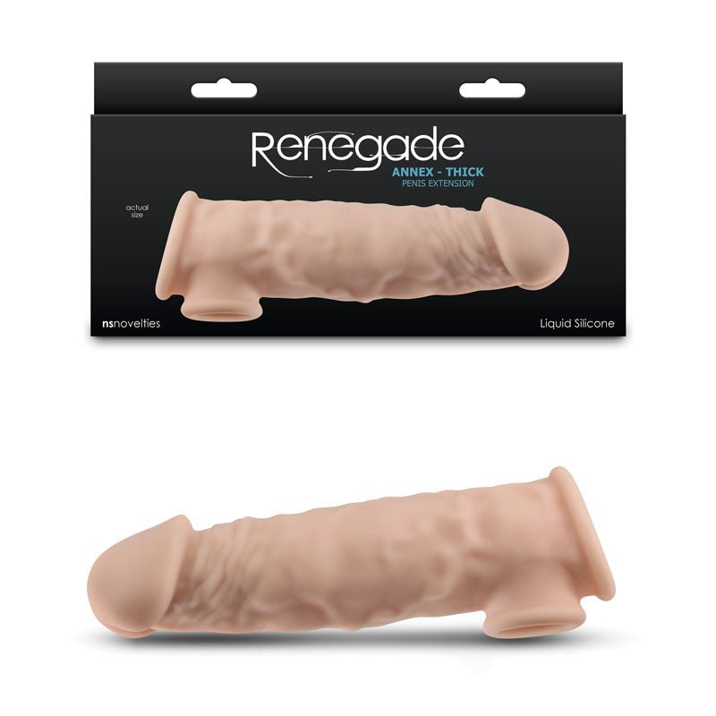 Renegade Annex - Thick - Flesh - Flesh 18.6 cm Penis Extender Sleeve - Silk and Sin