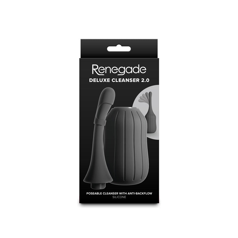 Renegade Deluxe Cleanser 2.0 - Black - Black Unisex Douche - Silk and Sin