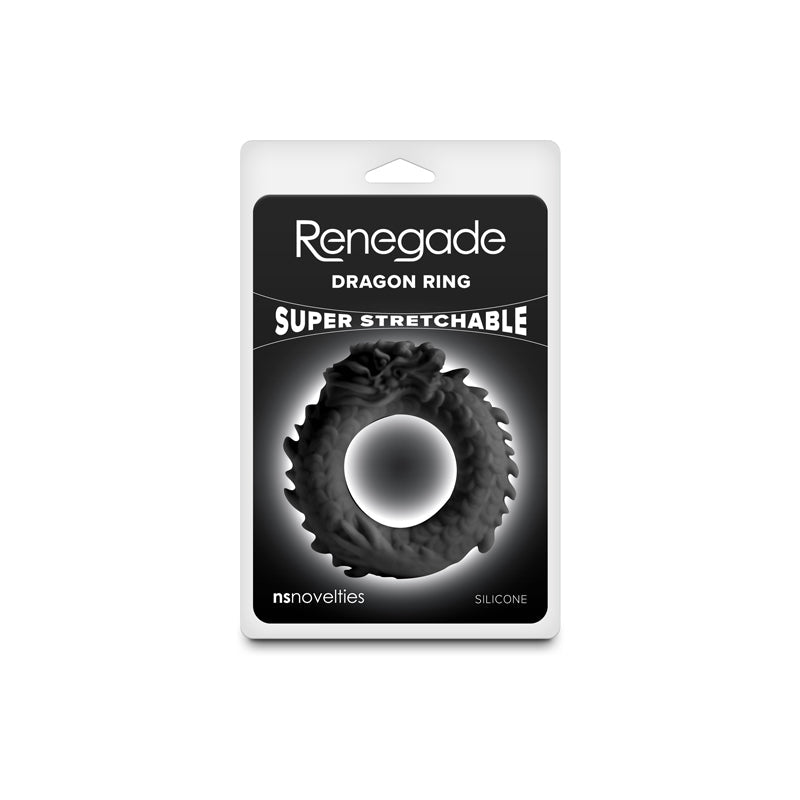 Renegade Dragon Ring - Black - Black Cock Ring - Silk and Sin