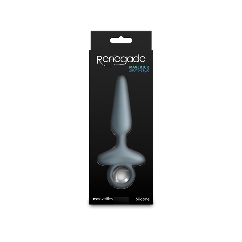 Renegade Maverick - Grey - Grey 15 cm USB Rechargeable Vibrating Butt Plug - Silk and Sin