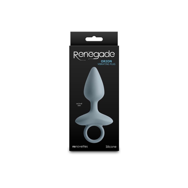 Renegade Orion - Grey - Grey 13 cm USB Rechargeable Vibrating Butt Plug - Silk and Sin