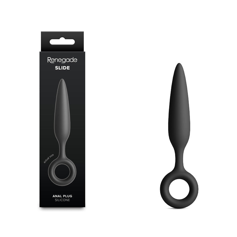 Renegade Slide - Black - Black 12.7 cm Anal Plug - Silk and Sin