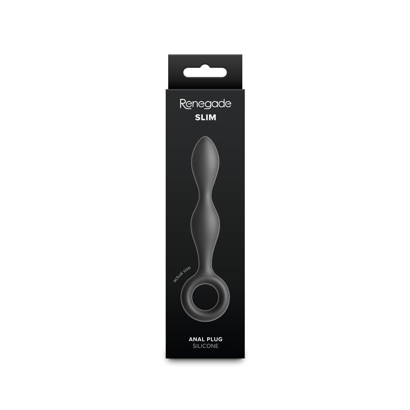 Renegade Slim - Black - Black 12.7 cm Anal Plug - Silk and Sin