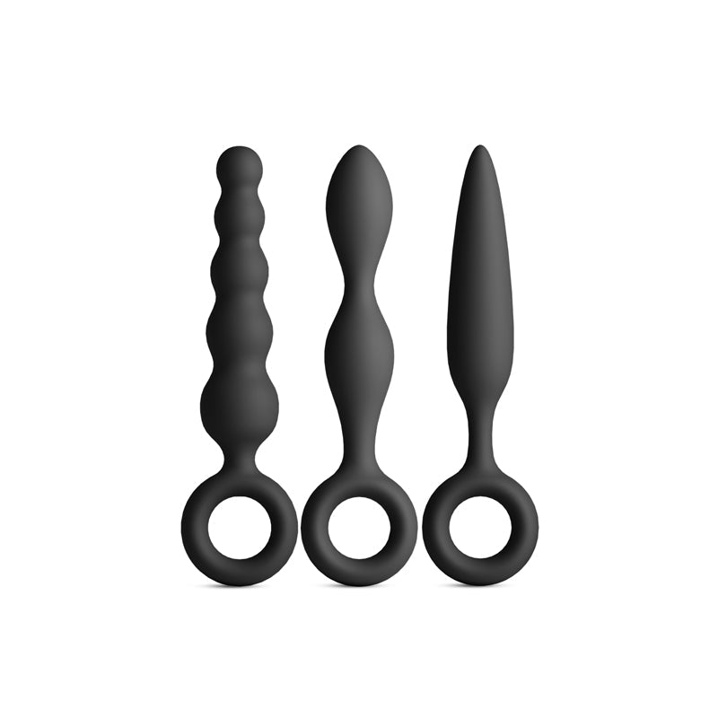 Renegade Trio Kit - Black - Black Butt Plugs - Set of 3 - Silk and Sin