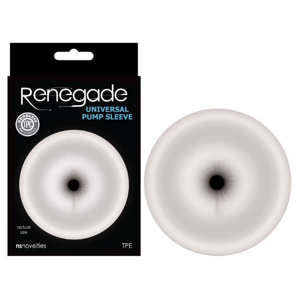 Renegade Universal Pump Sleeve - Clear Ass-Shaped Penis Pump Sleeve - Silk and Sin