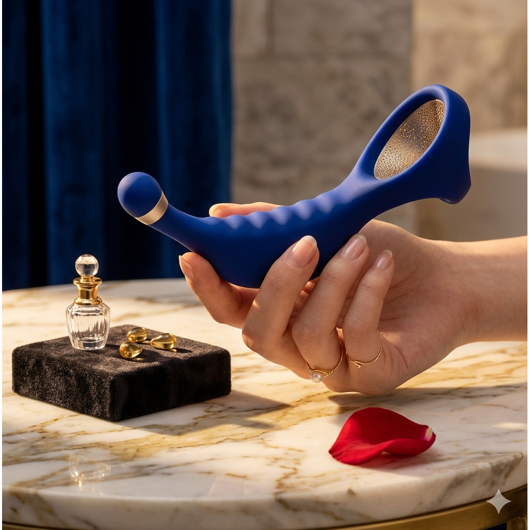 Underquaker Vibrating Anal Probe with Cockring and Remote
