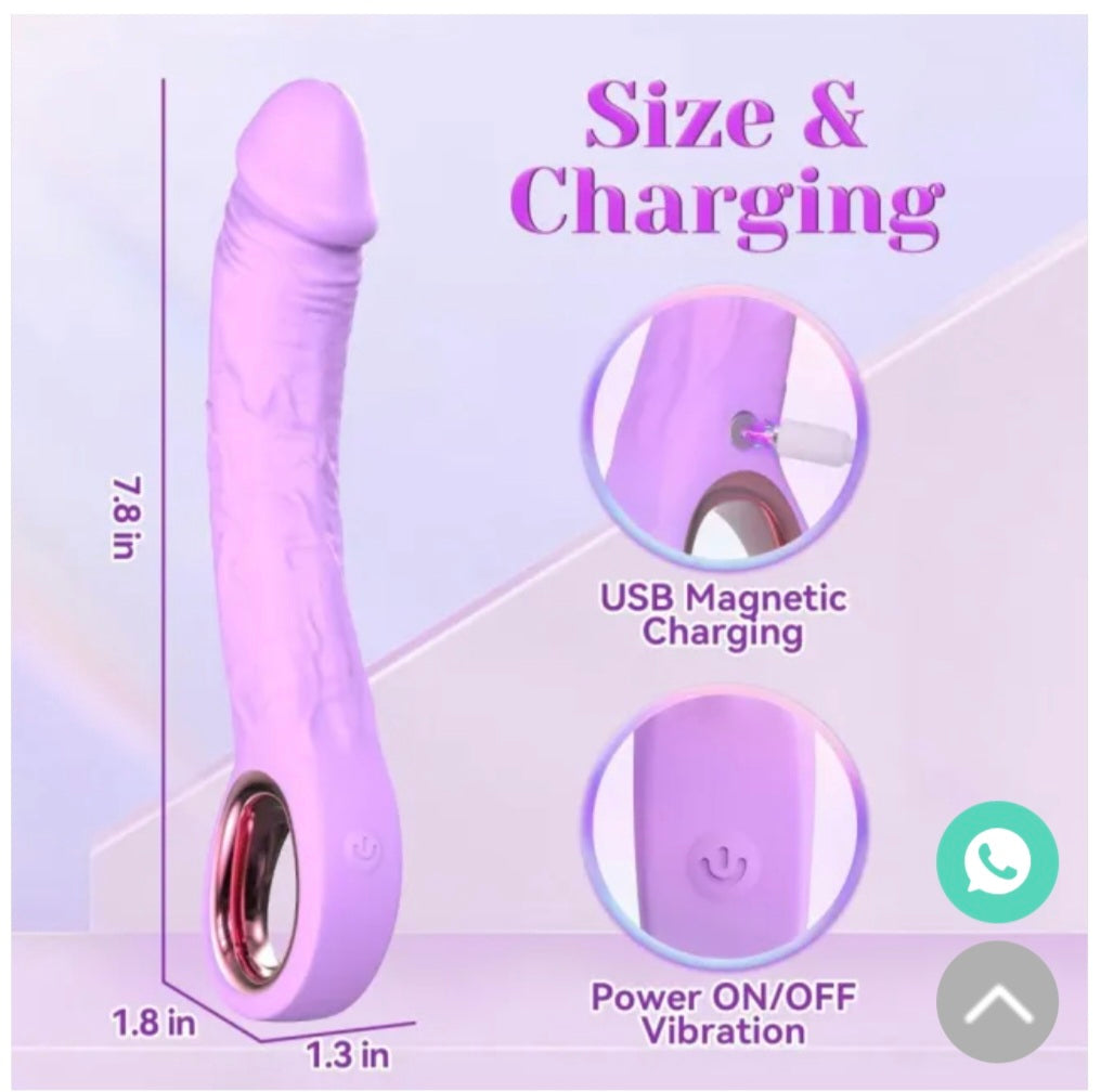 10-Speed Rechargeable G-Spot Vibrator – Purple Silicone Curved Waterproof Massager