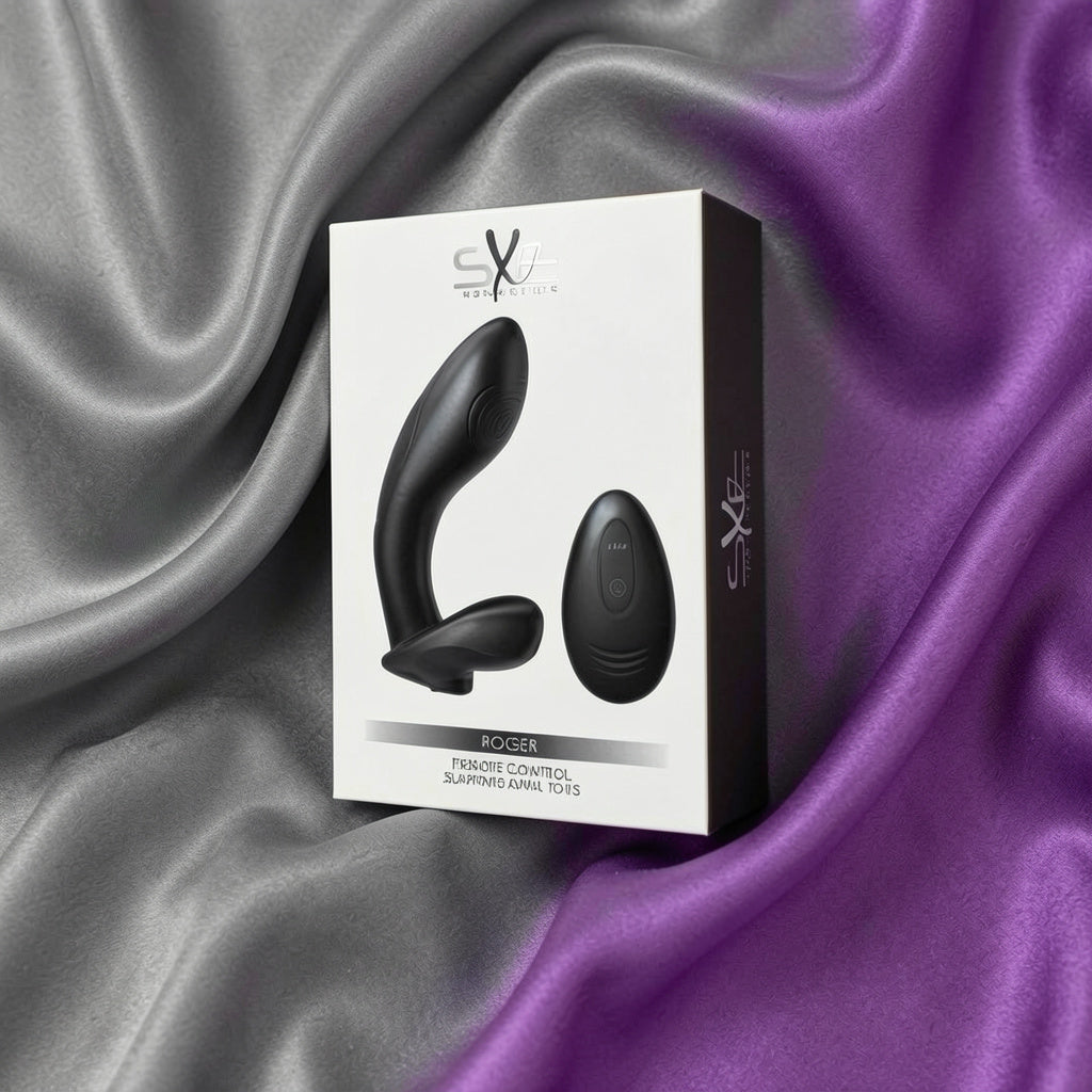 SXE Roger Remote Control Vibrating and Slapping Anal Dildo
