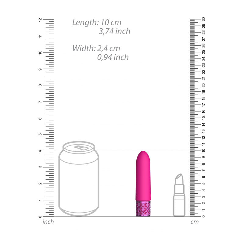 ROYAL GEMS Imperial - Silicone Rechargeable Bullet - Pink 10 cm USB Rechargeable Bullet - silkandsin