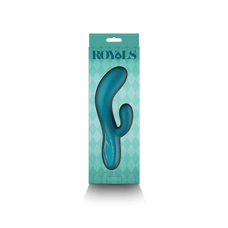 Royals - Regent - Metallic Green - Metallic Green 19.3 cm USB Rechargeable Rabbit Vibrator - Silk and Sin