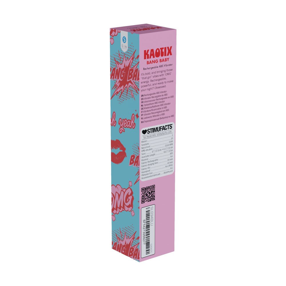 S - LINE Kaotix Bang Baby - Blue 17.8 cm USB Rechargeable Vibrator - silkandsin