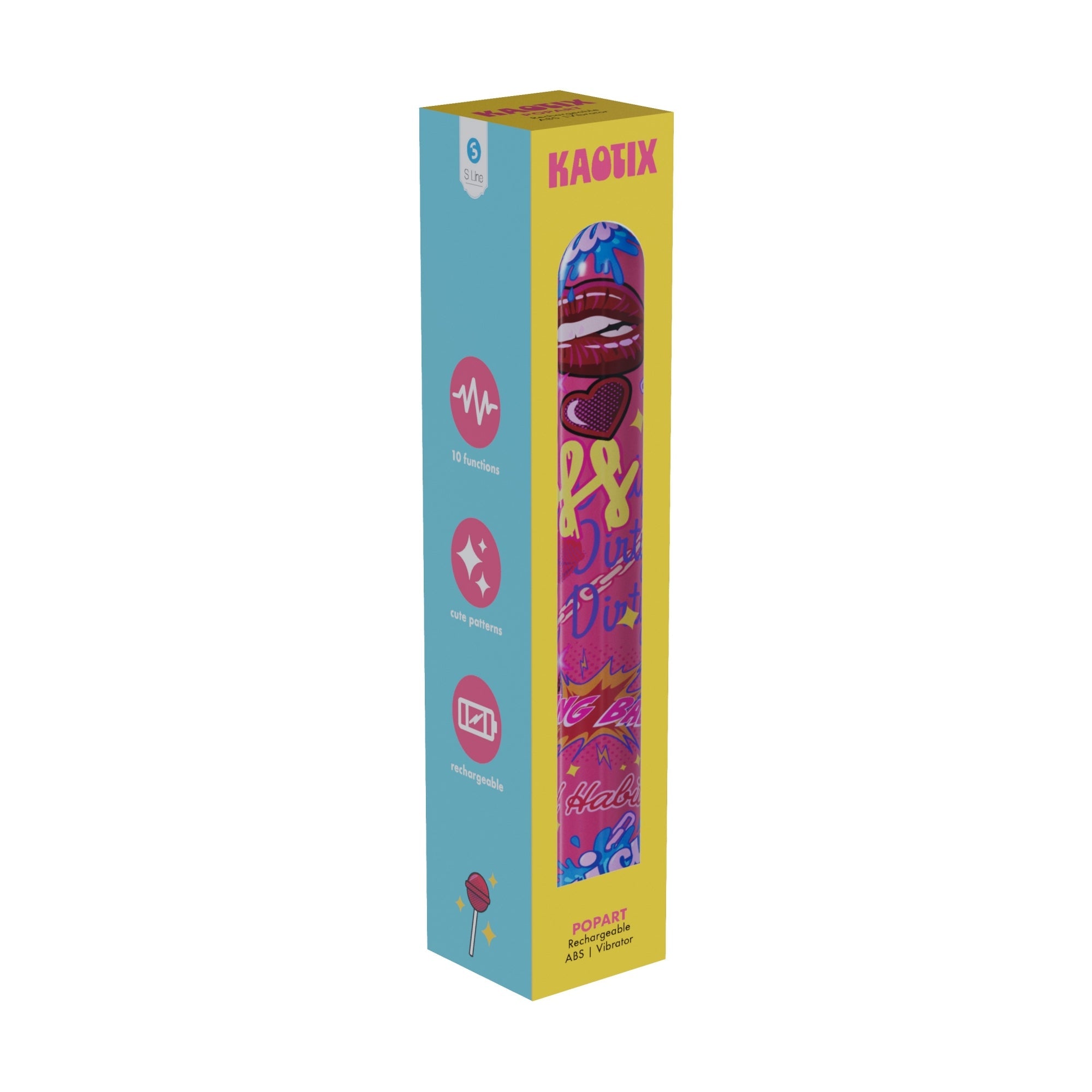 S - LINE Kaotix Display Box - USB Rechargeable Vibrators - Counter Display of 4 x 5 each - silkandsin