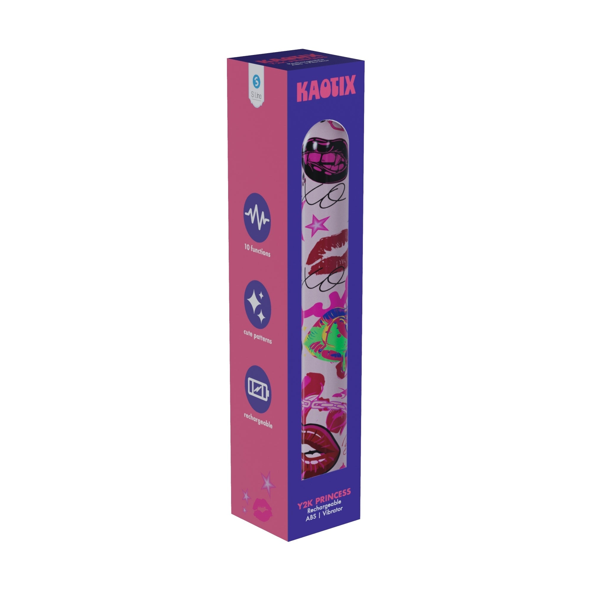 S - LINE Kaotix Display Box - USB Rechargeable Vibrators - Counter Display of 4 x 5 each - silkandsin