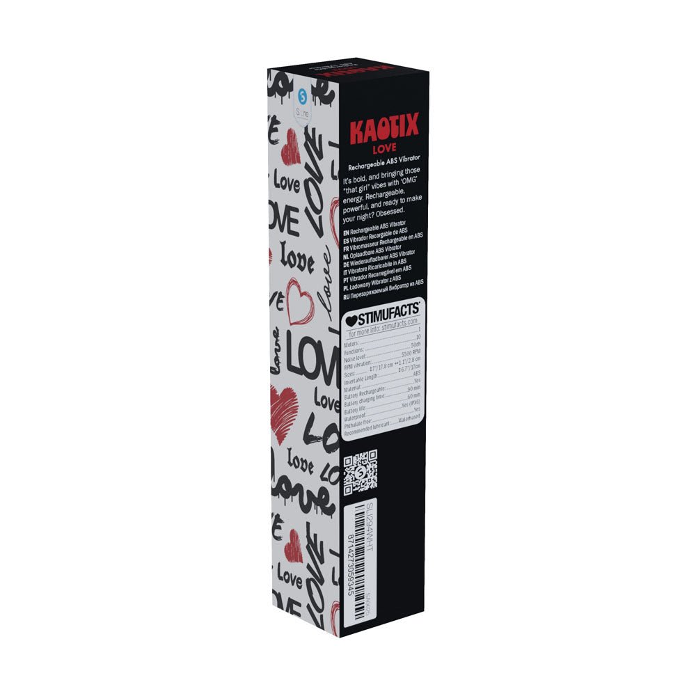 S - LINE Kaotix Love - White 17.8 cm USB Rechargeable Vibrator - silkandsin