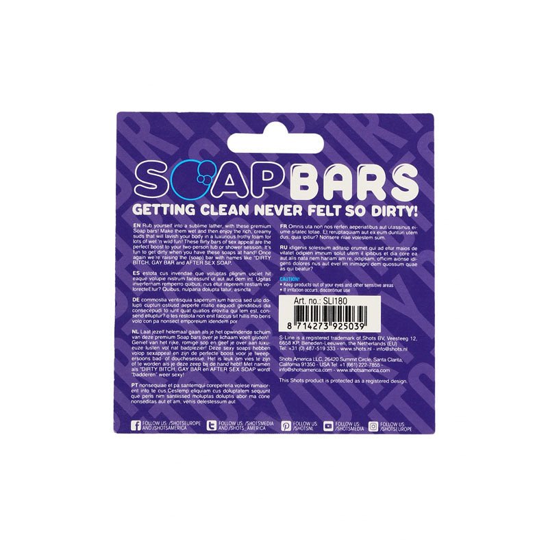 S - LINE Soap Bar - Dirty Bitch - Purple Novelty Soap - silkandsin