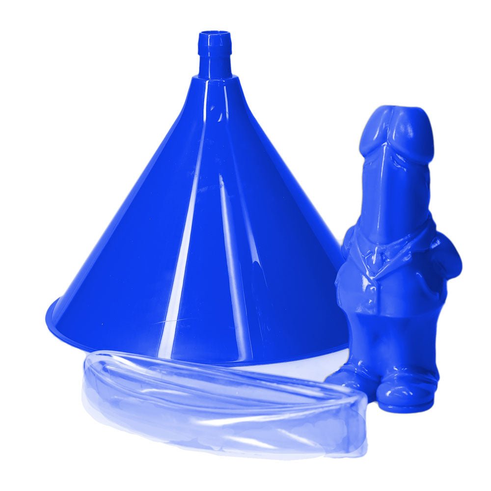 S - LINE The Dickheads - Beer Bong - Blue Novelty Beer Bong - silkandsin
