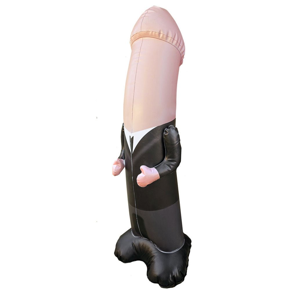 S - LINE The Dickheads - Groom Bop Bag - 100 cm Inflatable Penis Punching Bag - silkandsin