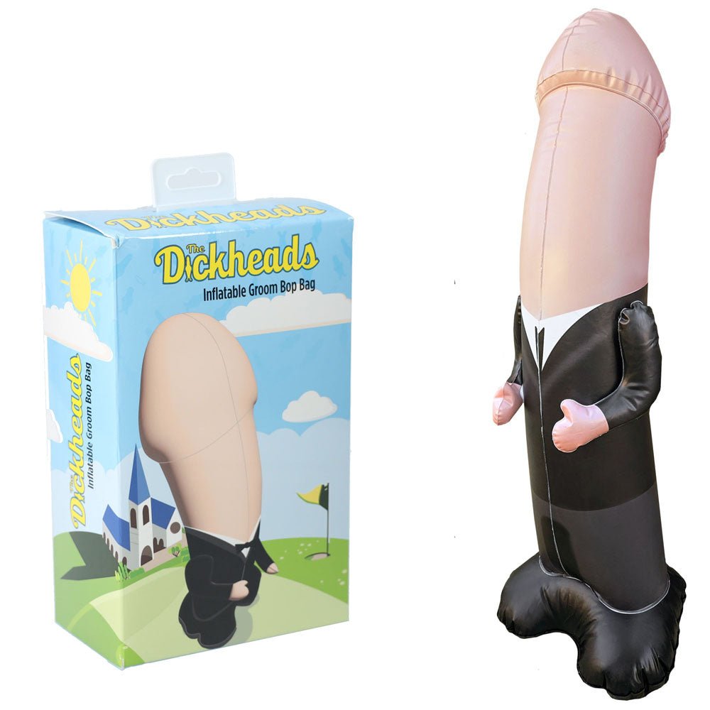 S - LINE The Dickheads - Groom Bop Bag - 100 cm Inflatable Penis Punching Bag - silkandsin