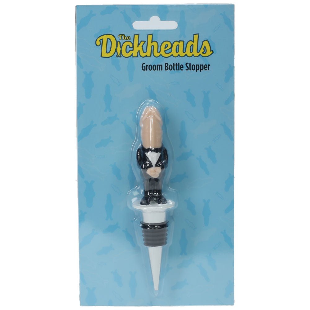 S - LINE The Dickheads - Groom Bottle Stopper - Novelty Wine Bottle Stopper - silkandsin