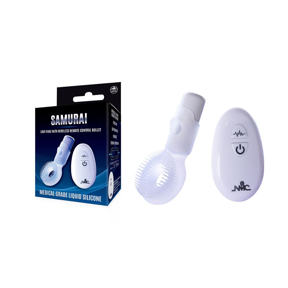 Samurai - Clear Vibrating Cock Ring with Wireless Remote Control - Silk and Sin