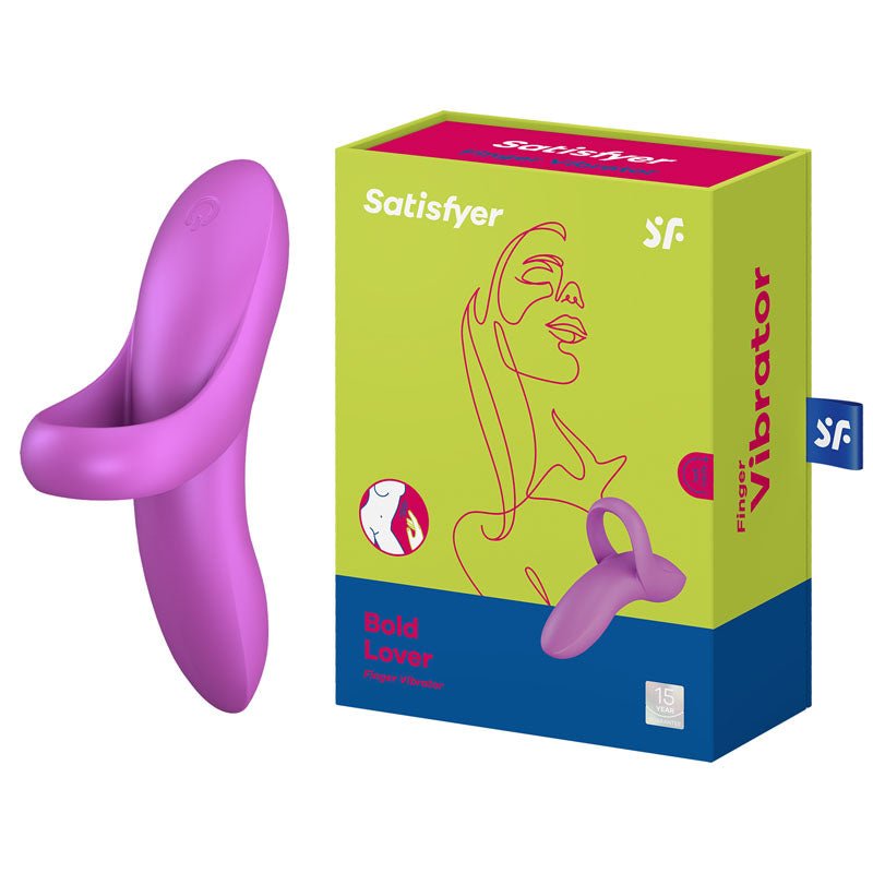 Satisfyer Bold Lover - Dark Pink USB Rechargeable Finger Stimulator - silkandsin