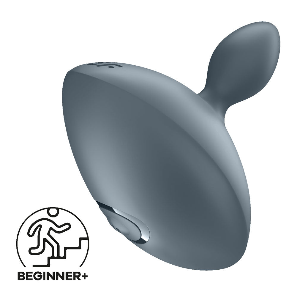Satisfyer Booty Absolute Beginners 4 - Grey USB Rechargeable Vibrating Butt Plug - Silk and Sin